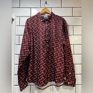 Men’s Stitchfix Heritage Floral Print Long Sleeve Button Down Dress Shirt